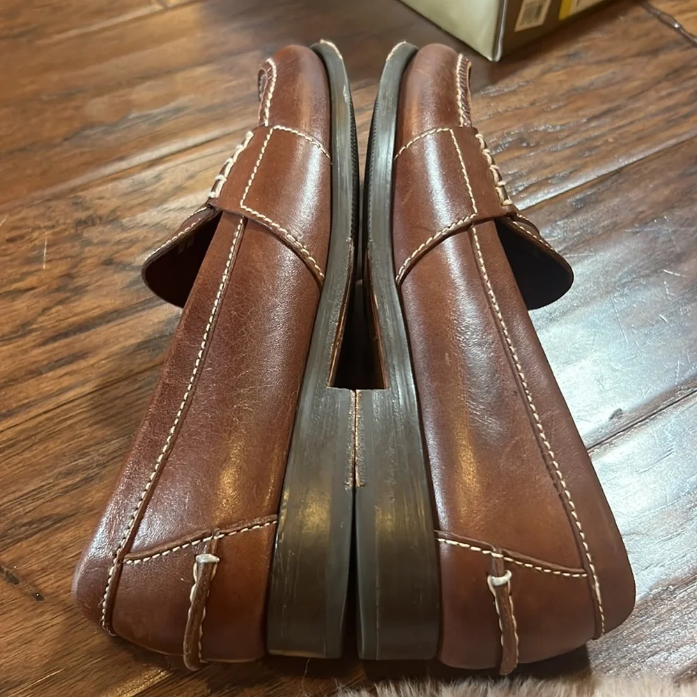 Cole Haan mens brown dress shoes 8.5 penny loafers slip-on 👞 business work shoe - Picture 9 of 14